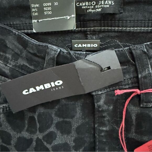 Cambio Jeans Vintage Leopard Print Parla Jeans Size 34D New With Tags - Picture 4 of 15